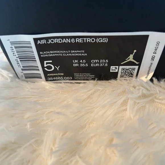 Jordan Retro 6 “Bordeaux”